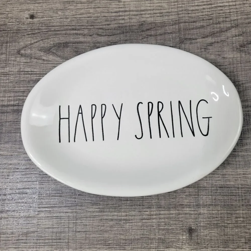 Rae Dunn Artisan Collection Happy‎ Spring Oval Plate